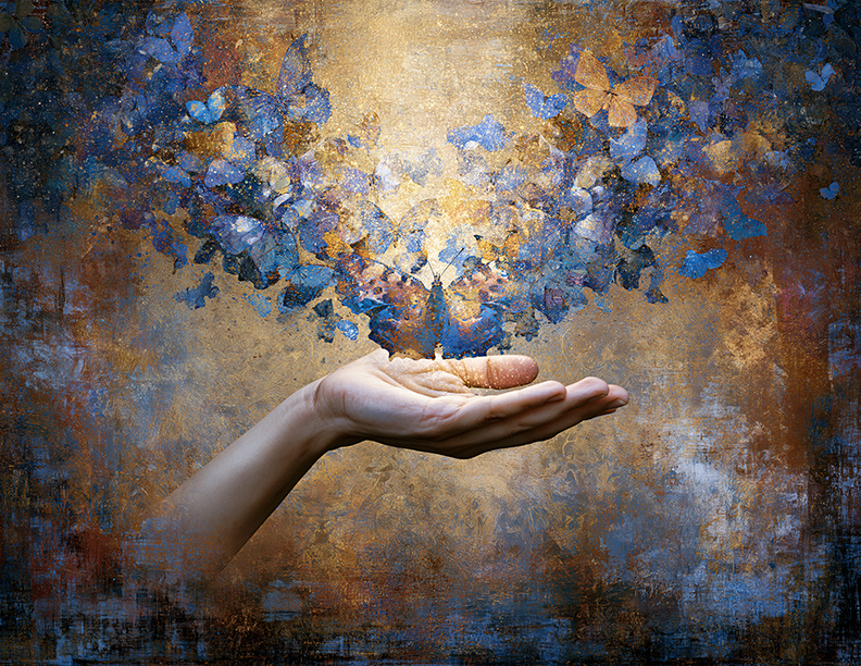 Holding positivity and gratitude in hand.